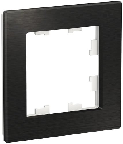 Рамка универсальная Systeme Electric AtlasDesign Nature 1-м. металл оникс картинка